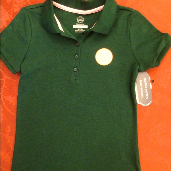 New W/T Wonder Nation Polo Style Green Shirt Unisex Fade Resistant/Tag Free - Picture 3 of 10